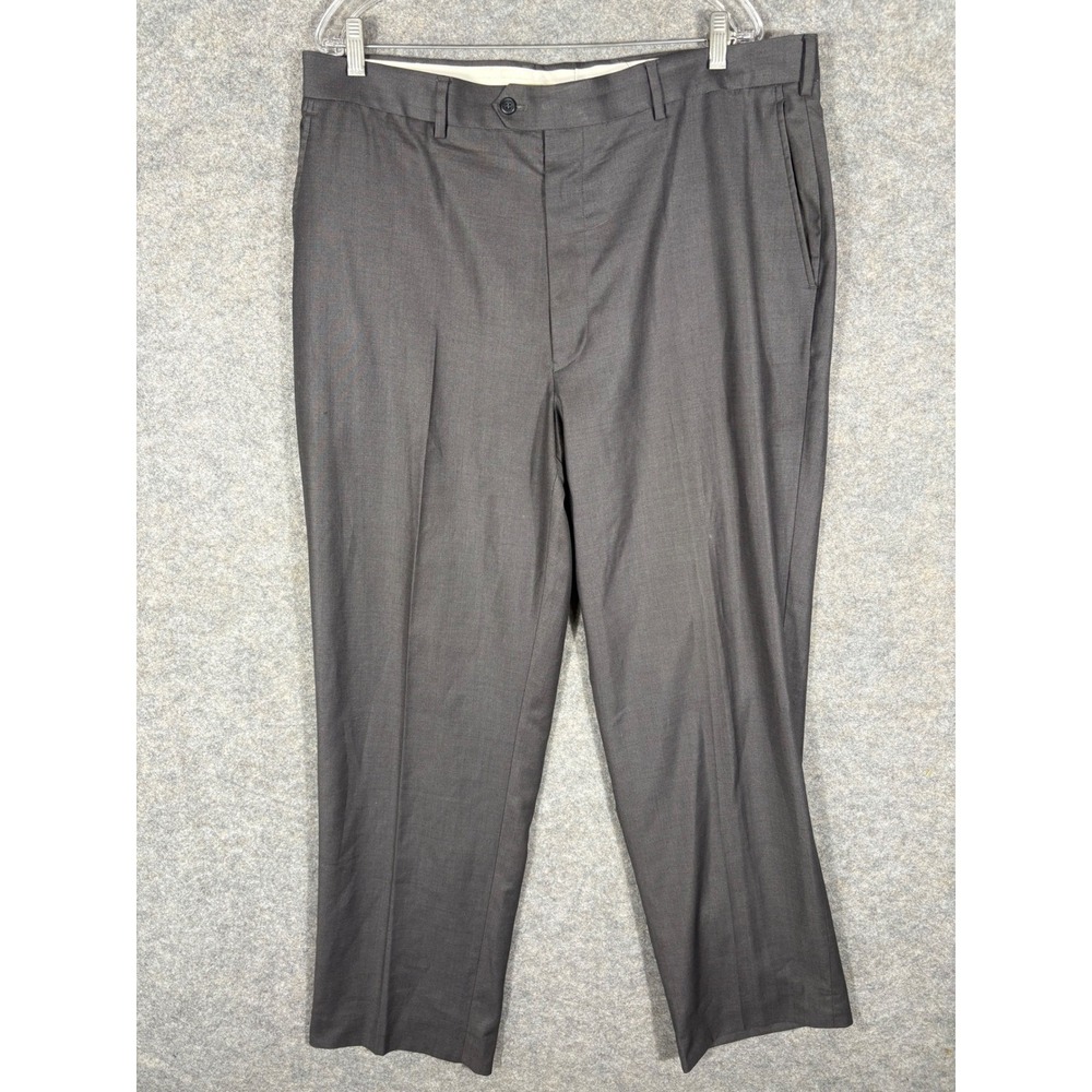 Louis Raphael Tailored Men's Dress Pants 40x32 Gray‎ Polyester Viscose